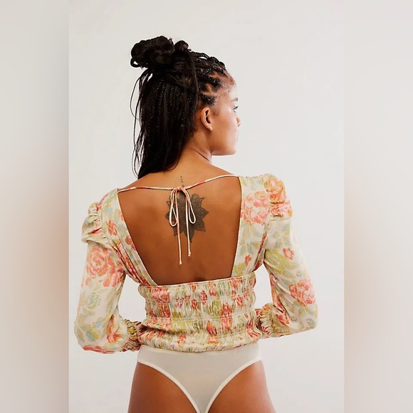 NWT! Free People Intimately - Smock it to you bodysuit - Size S Sku#53 - Picture 2 of 6